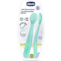 Chicco Rosa Nappflaskor & Servering Chicco Soft Silicone Spoon 6m+2 pcs