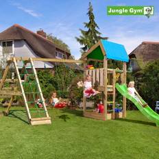 Jungle Gym Träleksaker Jungle Gym Home Lektorn Komplett med Gungor Klättervägg och Rutschkana