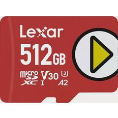 LEXAR 512 GB - microSDXC Minneskort & USB-minnen LEXAR Play microSDXC Class 10 UHS-I U3 V30 A2 512GB