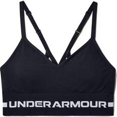 Under Armour Dam - Elastan/Lycra/Spandex Kläder Under Armour Seamless Low Long Sports Bra - Black/Halo Gray