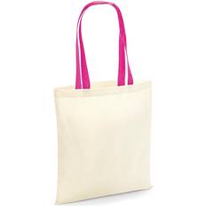 Westford Mill Bag For Life Contrast Handles - Natural/Fuchsia