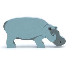 safarihäst Hippopotamus junior 9,5 cm träblå