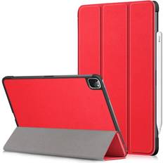 Apple iPad Pro 11 - Röda Surfplattafodral MTK Apple iPad Pro 11 (2020) Slim fit tri-fold fodral Röd