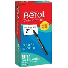 Berol Pennor Berol Tuschpennor Colour Broad 12 svarta pennor