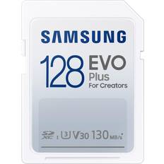 Samsung SDXC Minneskort & USB-minnen Samsung Evo Plus 2021 SDXC Class 10 UHS-I U3 V30 130MB/s 128GB