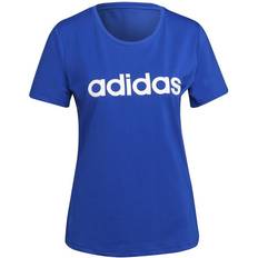Adidas Blåa - Dam - Elastan/Lycra/Spandex T-shirts adidas Design 2 Move Logo T-shirt Women - Bold Blue/White