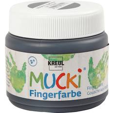 Mucki Fingerfärg, svart, 150 ml/ 1 burk