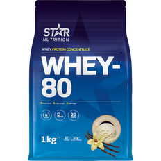 Star Nutrition D-vitaminer Vitaminer & Kosttillskott Star Nutrition Whey-80 Vanilla 1kg