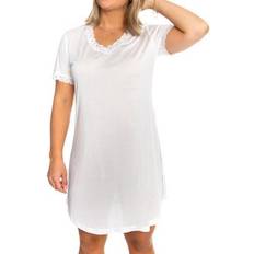 Jersey Nattlinnen Lady Avenue Silk Jersey Nightgown - Off White