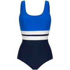 Dam - Elastan/Lycra/Spandex Baddräkter Abecita Piquant Swimsuit - Blue