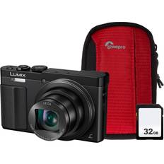 Panasonic Bildstabilisering Kompaktkameror Panasonic Lumix DMC-TZ70 Camera Kit + 32GB Class 10 SDHC Card + Case