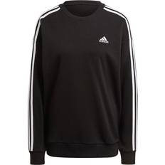 Adidas Dam - Återvunnet material Överdelar adidas Women Essentials Studio Lounge 3-Stripes Sweatshirt - Black/White