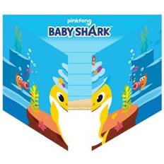 Grattiskort & Inbjudningskort Amscan Baby Shark, Inbjudningskort 8-pack