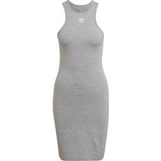 8 - Dam - Enfärgade - Korta klänningar adidas Adicolor Essentials Rib Tank Dress - Medium Grey Heather