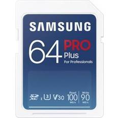 Samsung 64 GB - Class 10 Minneskort & USB-minnen Samsung Pro Plus 2021 SDXC Class 10 UHS-I U3 V30 100/90MB/s