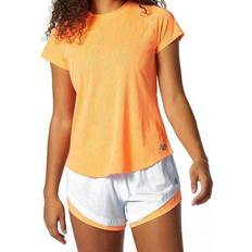 New Balance Q Speed Fuel Jacquard Short Sleeve T-shirt Women - Citrus Punch