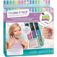 Make It Real Manicure set with a mermaid motif