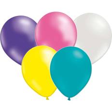 Mix ballonger 10- pack Rosa, Pärlemovit, Lila, Gul och Turkos
