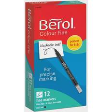 Berol Pennor Berol Tuschpennor Colour Fine 12 svarta pennor