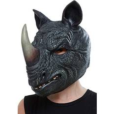 Smiffys Grå Heltäckande masker Smiffys Rhino Latex Mask