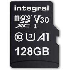 Integral 128 GB Minneskort Integral UltimaPro Premium microSDXC Class 10 UHS-I U3 V30 A1 100/50MB/s 128GB + adapter
