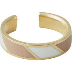 Ringar Design Letters Striped Candy Ring - Gold/Beige/White