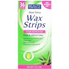 Beauty Formulas Aloe Vera Wax Strips Face & Bikini Line 36 st 36-pack