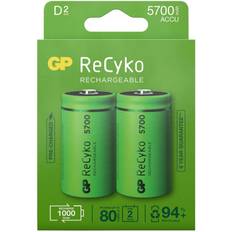 GP Batteries ReCyko NiMH 5700mAh D 2-pack