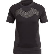 Adidas Dam - Elastan/Lycra/Spandex - Svarta T-shirts adidas Primeknit T-shirt Women -