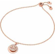 Michael Kors Premium Double Circle Logo Toggle Bracelet - Rose Gold/Transparent