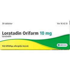 Astma & Allergi Receptfria läkemedel Loratadin Orifarm 10mg 30 st Tablett