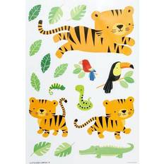A Little Lovely Company Multifärgade Inredningsdetaljer A Little Lovely Company Wall sticker Jungle Tiger