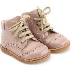 Angulus Lära-gå-skor Barnskor Angulus Beginner Boots - Dusty Pink with Lace