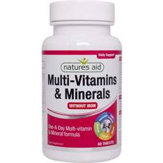 Natures Aid Multi-Vitamins & Minerals without Iron 60 Tablets