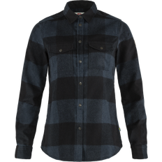 Blåa - Dam - Polyamid Överdelar Fjällräven Canada Shirt W - Navy/Black