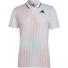 adidas Melbourne Tennis Freelift Polo Shirt Men - White/Legacy Burgundy/Sky Rush/Black