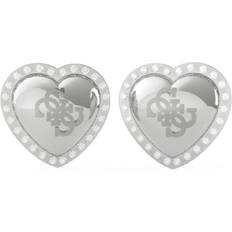Guess That's Amore Stud Earrings - Silver/Transparent