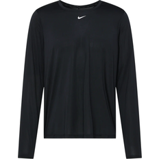 Nike Dri-FIT One Standard Fit Long-Sleeve Plus Size Top Women - Black/White