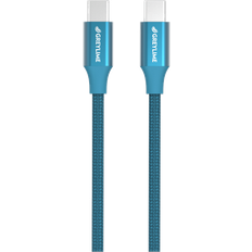 Gröna - USB C-USB C - USB-kabel Kablar GreyLime Braided 60W USB C-USB C 1m