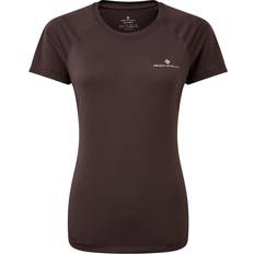 Ronhill Tech S/S T-shirt Women - Cocoa/Powder Pink