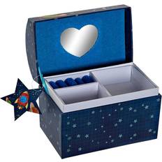 Dkd Home Decor Cardboard Mirror Jewelery Box - Blue