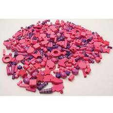 PlayBox Träpärlor mix rosa/lila 250gr