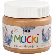 Fingerfärger Mucki Fingerfärg, metallguld, 150 ml/ 1 burk