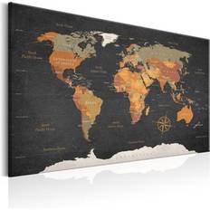 Arkiio World Map Secrets Of The Earth Tavla 90x60cm