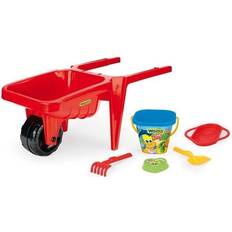 Wader Giant red wheelbarrow with sand kit