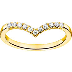 Thomas Sabo Blank Ringar Thomas Sabo V-Shape Ring - Gold/Transparent