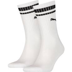 Puma Unisex Crew Heritage Stripe Socks 2-pack - White