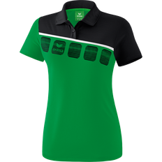 V-ringning Pikétröjor Erima 5-C Polo Shirt Women - Emerald/Black/White