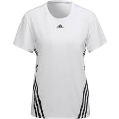 Adidas Dam - Elastan/Lycra/Spandex - Vita T-shirts adidas Trainicons 3-Stripes T-shirt Women - White/Black