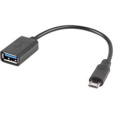 USB A-USB Micro-B - USB-kabel Kablar Lanberg USB Micro B-USB A M-F 2.0 0.2m